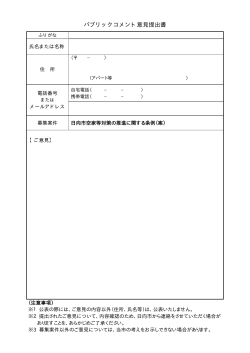 意見提出書(別紙) (PDF/12.68キロバイト)