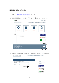 ＜薬局機能情報の入力方法＞