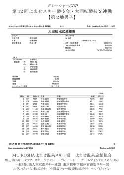 U-16 - 野辺山スキークラブ