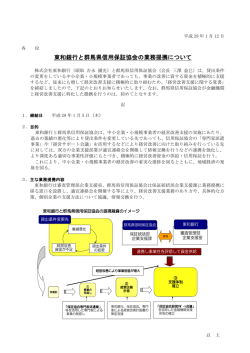 東和銀行と群馬県信用保証協会の業務提携について
