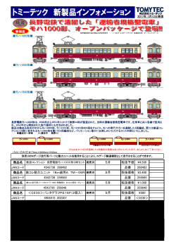 「鉄道コレクション 長野電鉄モハ1000形3両セット」製品化