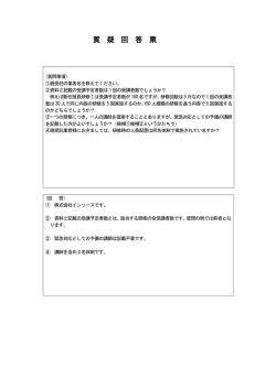 質 疑 回 答 票