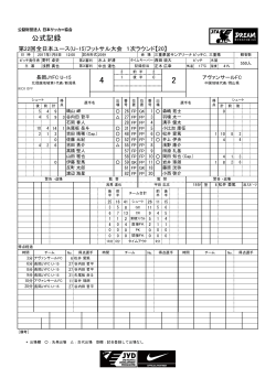 公式記録 - 日本サッカー協会