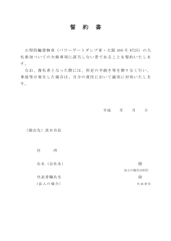 誓約書 別紙(3) (PDF: 73.6KB)