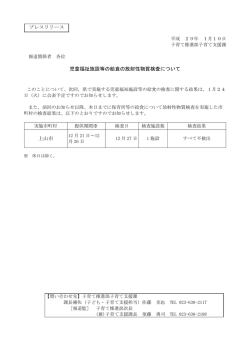 児童福祉施設等の給食の放射性物質検査について 上山市 プレスリリース