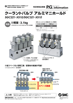 クーラントバルブアルミマニホールド SGC221-X510/SGC321