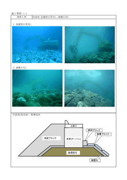 施工事例1-1 [捨石被覆石均し]