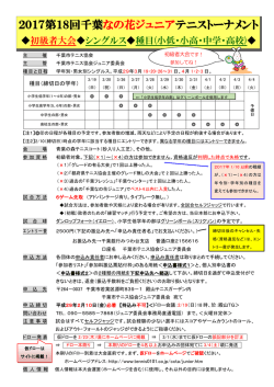 2017第18回千葉なの花ジュニアテニストーナメント