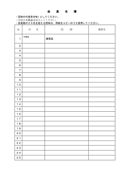 会 員 名 簿 住 所