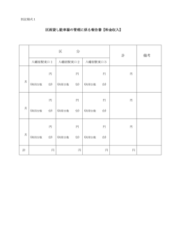 区画貸し駐車場の管理に係る報告書【料金収入】 区 分 計 備考