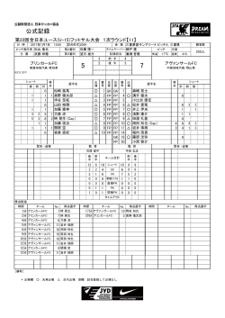 公式記録 - 日本サッカー協会