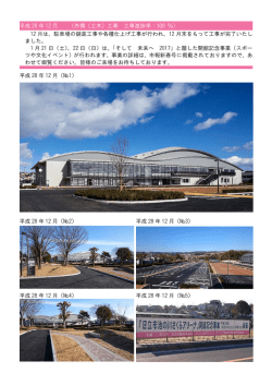 平成 28 年 12 月 （外構（土木）工事 工事進捗率：100 ％） 12 月は、駐