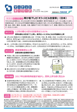 再び低下した「オフィスビル空室率」（日本）