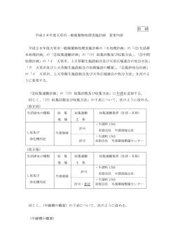 別 紙 平成28年度天草市一般廃棄物処理実施計画 変更内容 平成28
