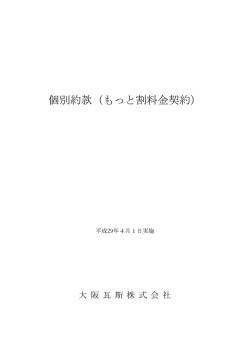 個別約款（もっと割料金契約）