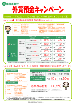 店頭表示金利 ＋0.5