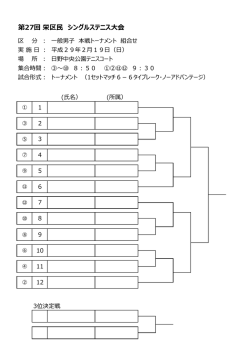 一般男子本戦トーナメント