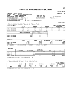平成29年5月期 第2四半期決算短信