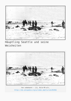 H&auml;uptling Seattle und seine Weisheiten - K