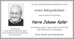 Herrn Johann Keller