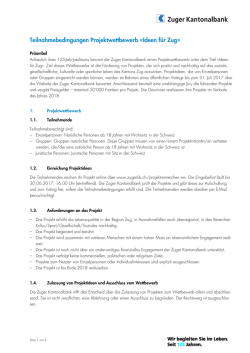 Ideen f&uuml;r Zug - Zuger Kantonalbank