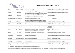 Jahresprogramm 2017