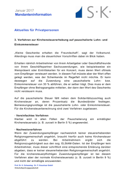 Januar 2017 Mandanteninformation