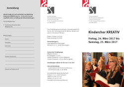 Kinderchor KREATIV - Kirchenmusik in Westfalen