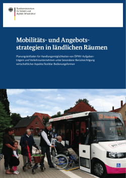 Mobilitäts- und Angebots- strategien in ländlichen Räumen