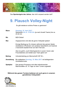 9. Plausch Volley-Night