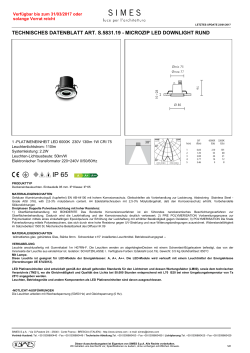 technisches datenblatt art. s.5831.19 - microzip led