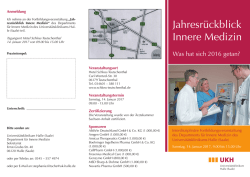 Jahresr&uuml;ckblick Innere Medizin 2016