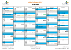 Abfallkalender 2017 Wombach