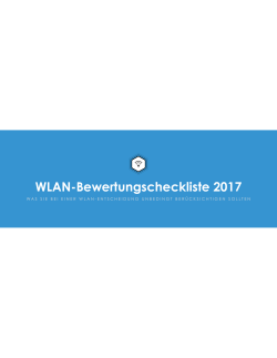 WLAN-Bewertungscheckliste 2017