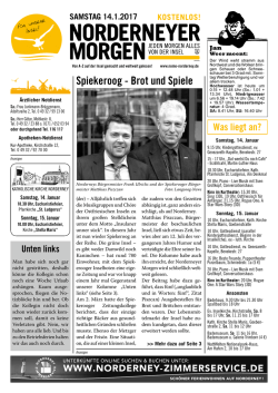 Aktuelle Ausgabe - Norderneyer Morgen Online
