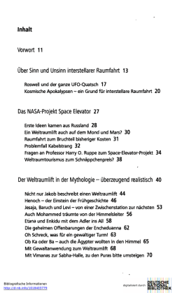 Inhalt Vorwort 11 Über Sinn und Unsinn interstellarer