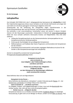 Informationen zum LehrplanPlus