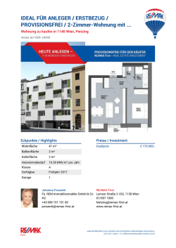 IDEAL F&Uuml;R ANLEGER / ERSTBEZUG
