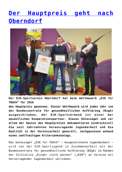 Der Hauptpreis geht nach Oberndorf