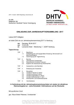 einladung zur jahreshauptversammlung 2017