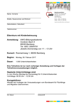 AWO-Akademie startet Integrationskurs für Eltern