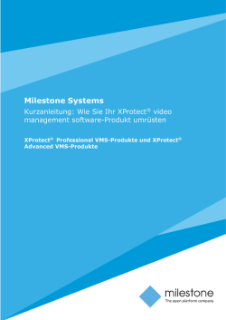 Wie Sie Ihr XProtect® video management software
