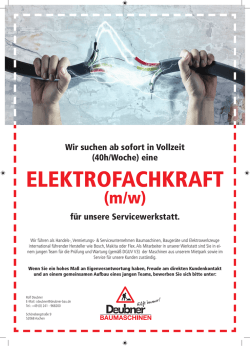 Deubner Flyer Elektrofachkraft A4 2017_01 RZ.indd
