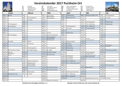 Vereinskalender 2017 Puchheim Ort