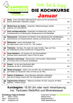 Januar - Culinarische Concepte