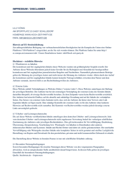 IMPRESSUM : DISCLAIMER