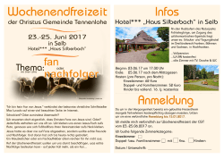 Wochenendfreizeit - Christus Gemeinde Tennenlohe