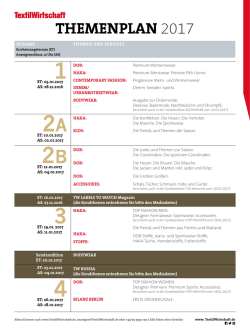 themenplan - TextilWirtschaft