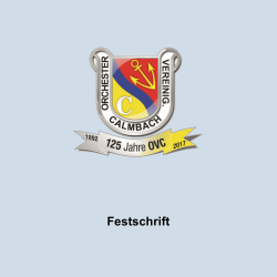Festschrift - Orchestervereinigung Calmbach