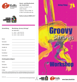 Workshop mit Groovy Strings vom 3. bis 5. Februar 2017